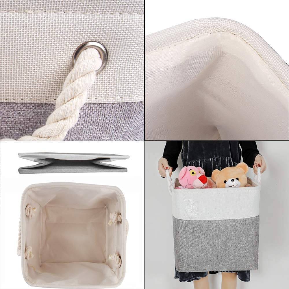 33 x 38 x 33cm Large Canvas Storage Boxes - Image 6