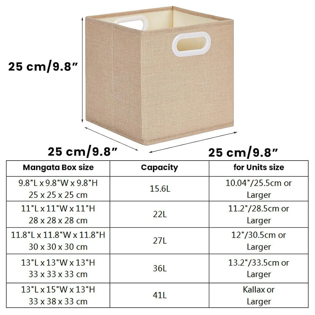 Fabric Storage Boxes Light Khaki – Kallax Compatible - Image 66