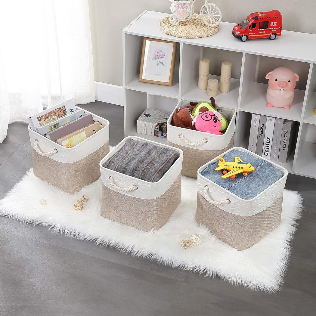 33cm Fabric Storage Cubes for Cube Shelving (1/3/4 Pack) - Image 123