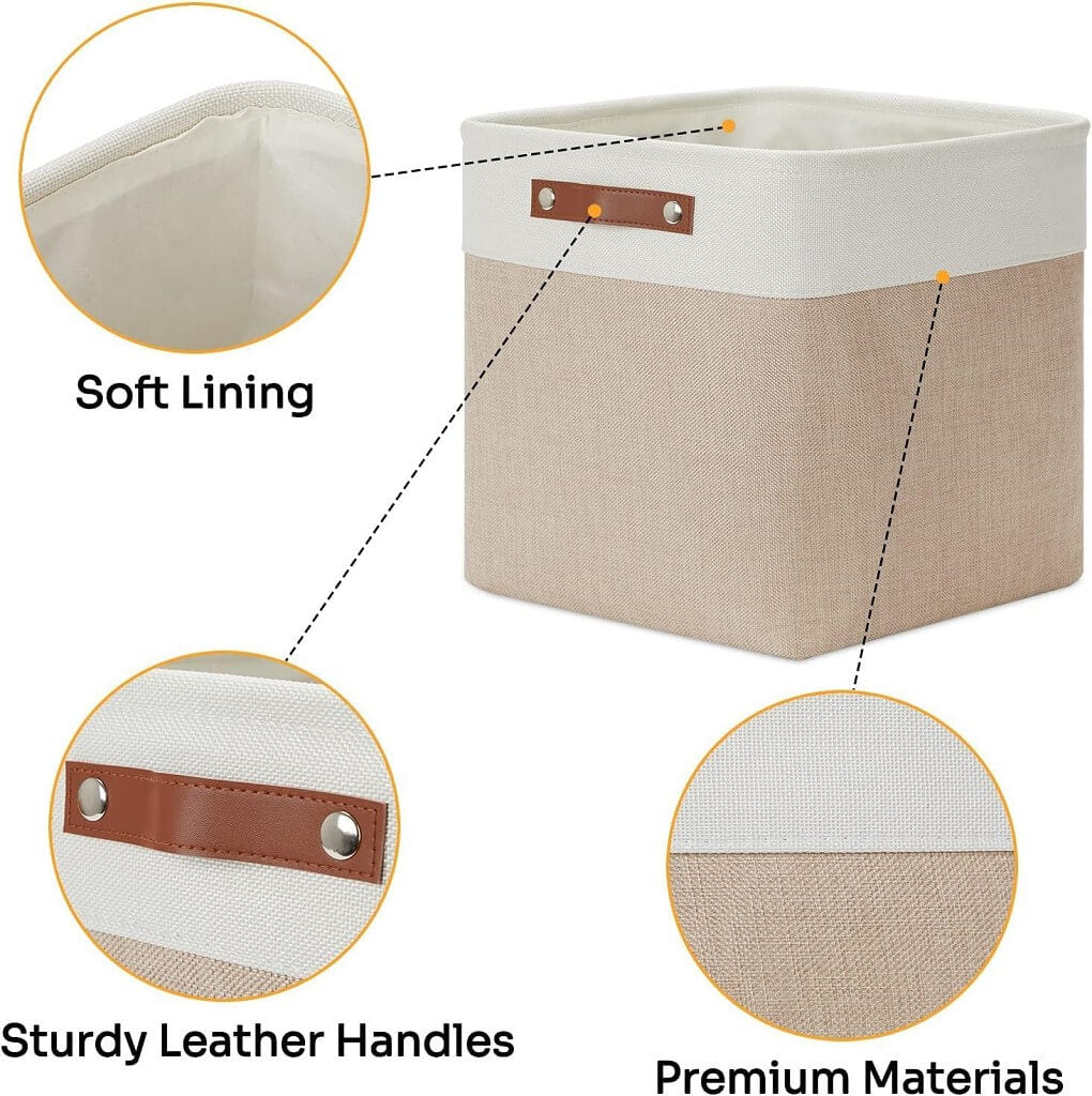 33cm Fabric Storage Cubes for Cube Shelving (1/3/4 Pack) - Image 145