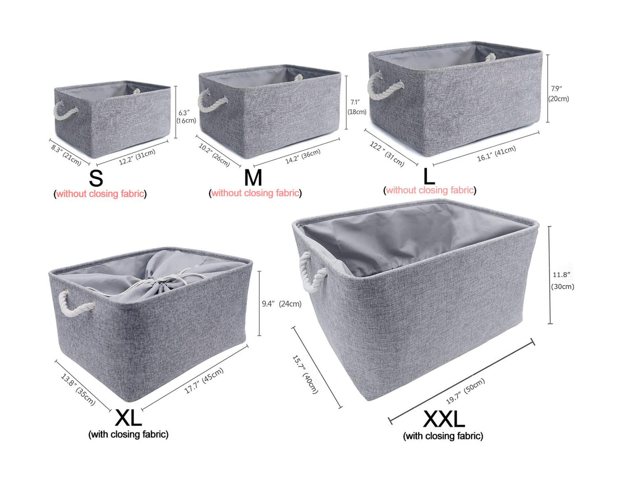 Jumbo Storage Bins with Drawstring - Image 3