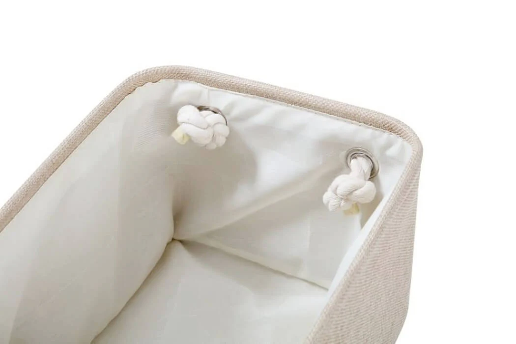 Fabric Storage Boxes Light Khaki - Image 4