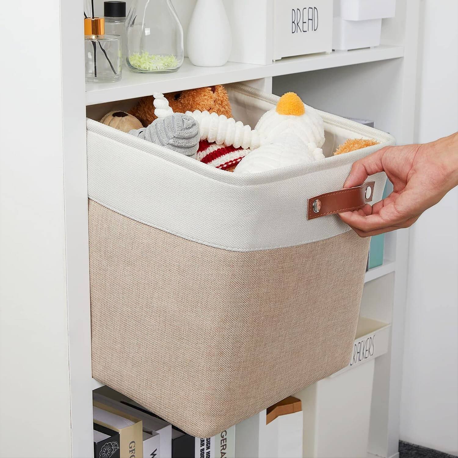 Storage Cubes Boxes 33cm with Leather Handles (33 * 33 * 33cm) - Image 15