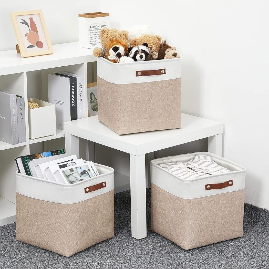 Storage Cubes Boxes 33cm with Leather Handles (33 * 33 * 33cm) - Image 16