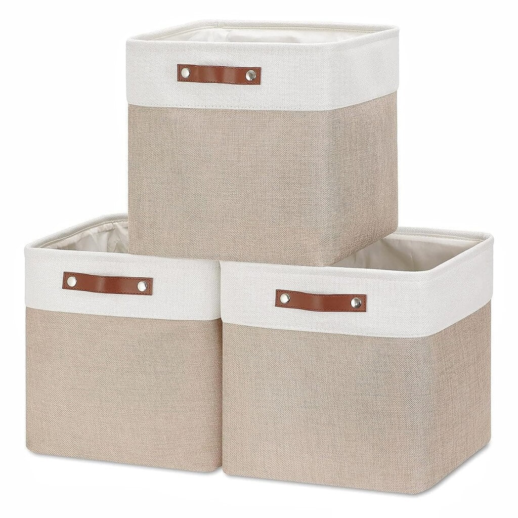 Storage Cubes Boxes 33cm with Leather Handles (33 * 33 * 33cm) - Image 27