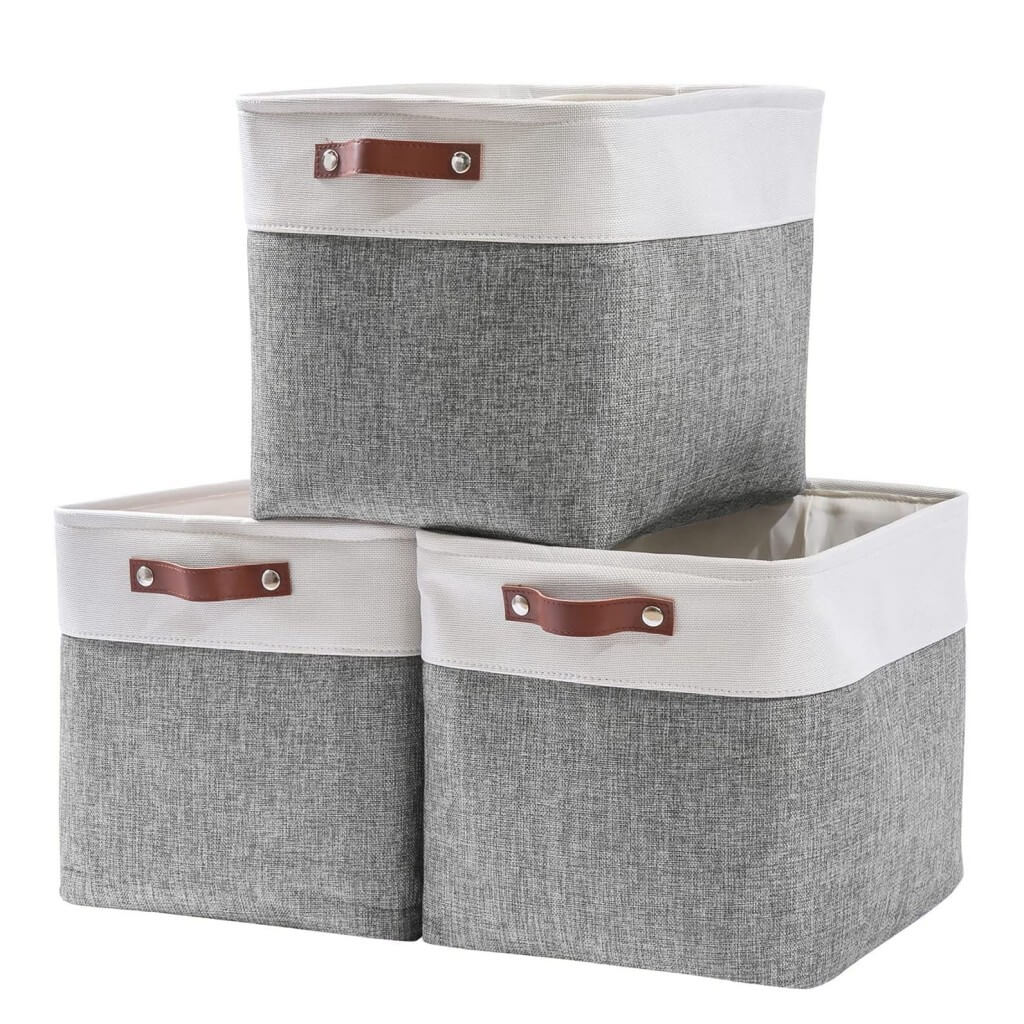 Storage Cubes Boxes 33cm with Leather Handles (33 * 33 * 33cm) - Image 35
