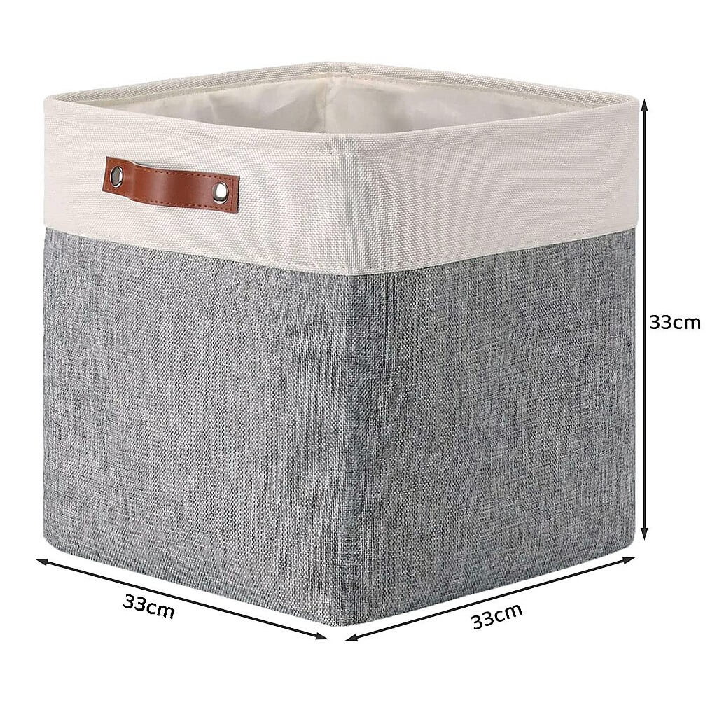 Storage Cubes Boxes 33cm with Leather Handles (33 * 33 * 33cm) - Image 36