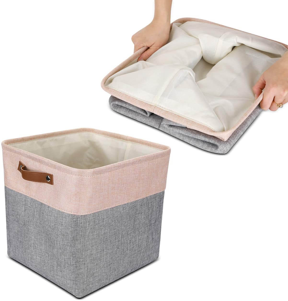 Storage Cubes Boxes 33cm with Leather Handles (33 * 33 * 33cm) - Image 4