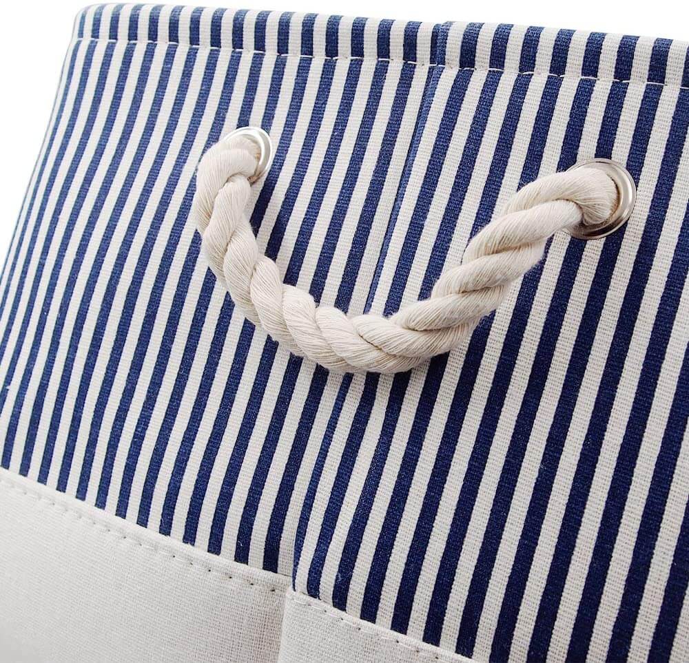 Stripe Thickened Canvas Storage Box - Image 13