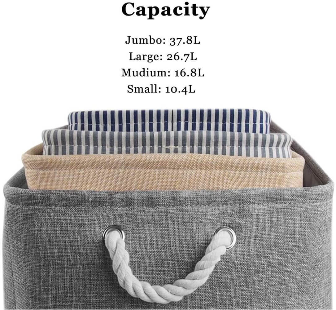 Stripe Thickened Canvas Storage Box - Image 33