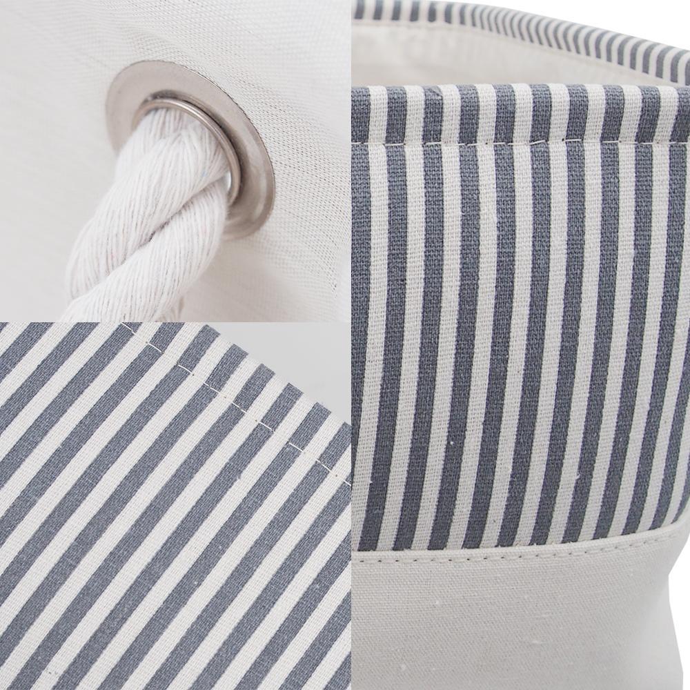 Stripe Thickened Canvas Storage Box - Image 38