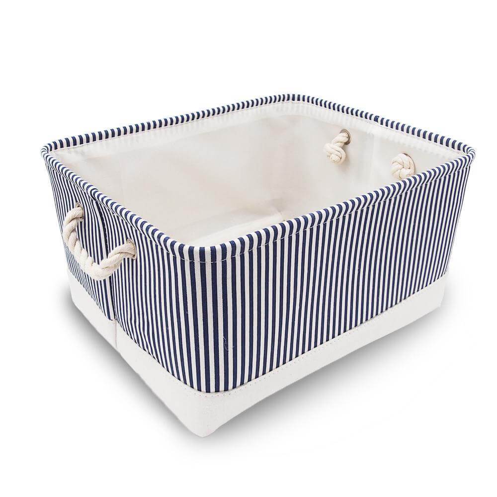 Stripe Thickened Canvas Storage Box - Image 8